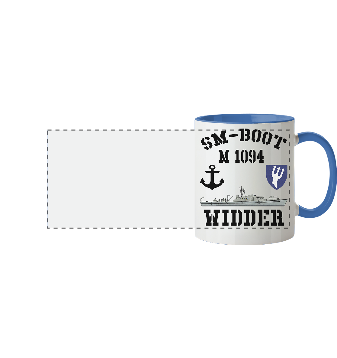 SM-BOOT M1094 WIDDER - Panorama Tasse zweifarbig
