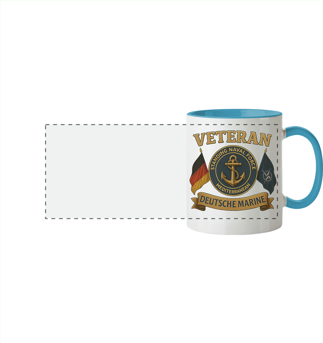 Veteran DEUTSCHE MARINE - SNFM - Panorama Tasse zweifarbig