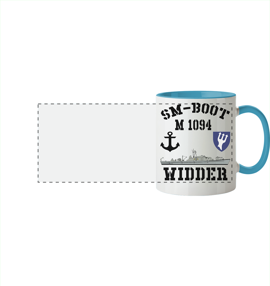 SM-BOOT M1094 WIDDER - Panorama Tasse zweifarbig