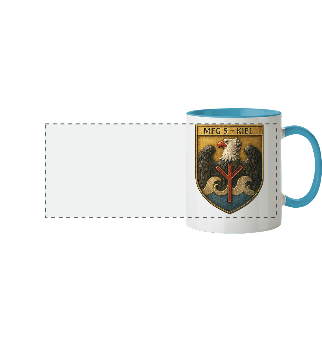 Wappen MFG5 - KIEL - Metalleffekt - Panorama Tasse zweifarbig