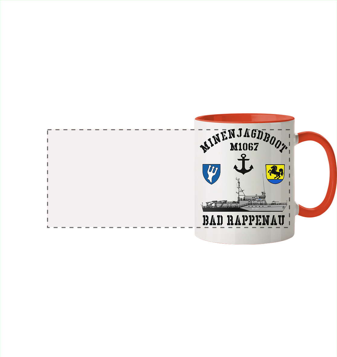 Mij.-Boot M1067 BAD RAPPENAU 5.MSG - Panorama Tasse zweifarbig