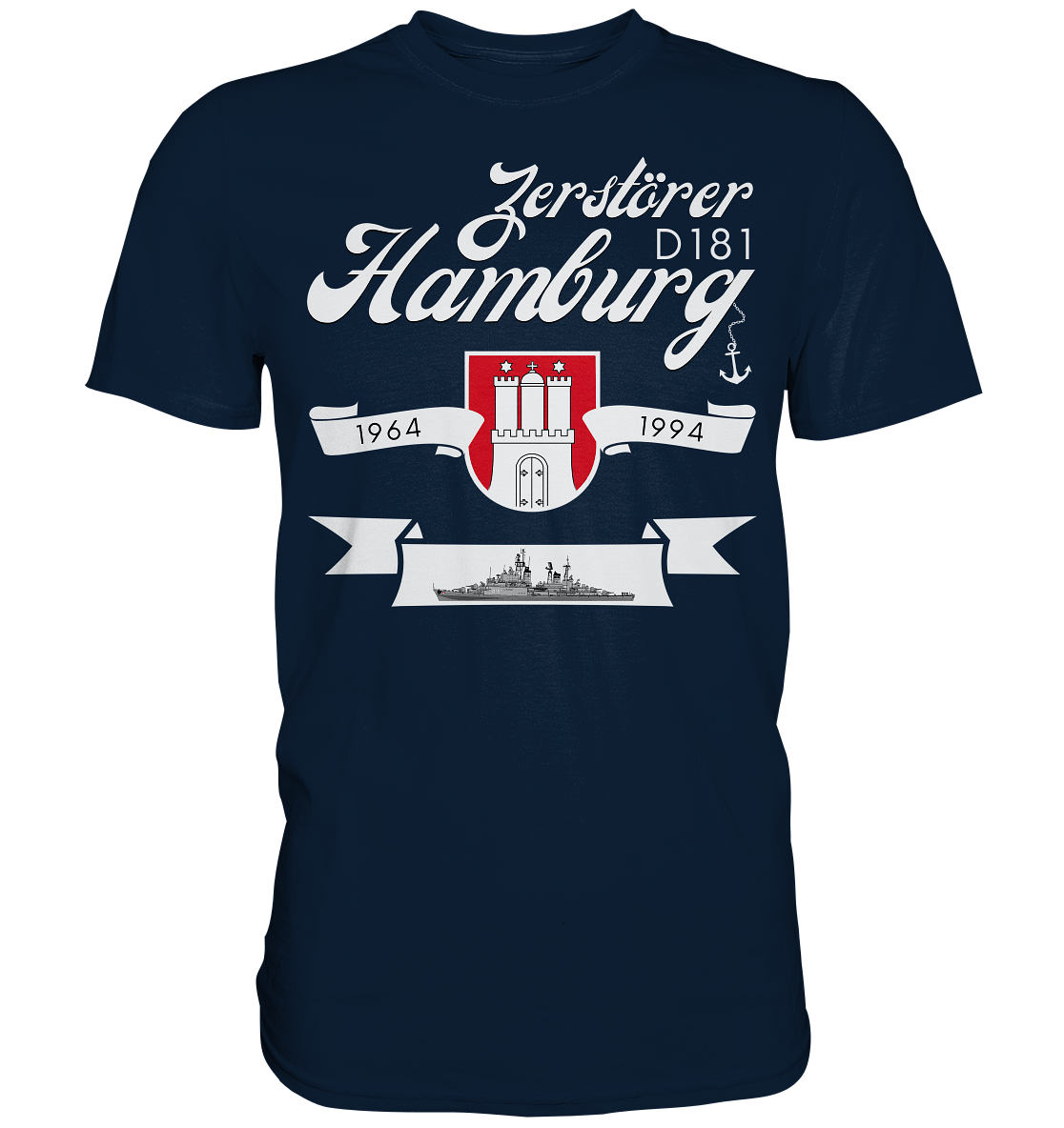 Zerstörer D181 HAMBURG 1964-1994 - Premium Shirt
