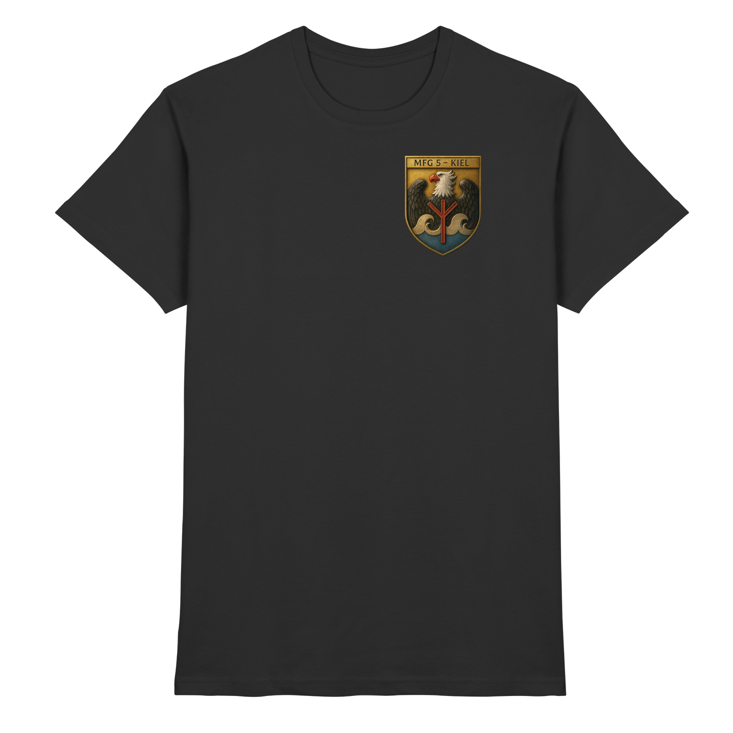 Wappen MFG5 - KIEL - Metalleffekt - Premium Shirt