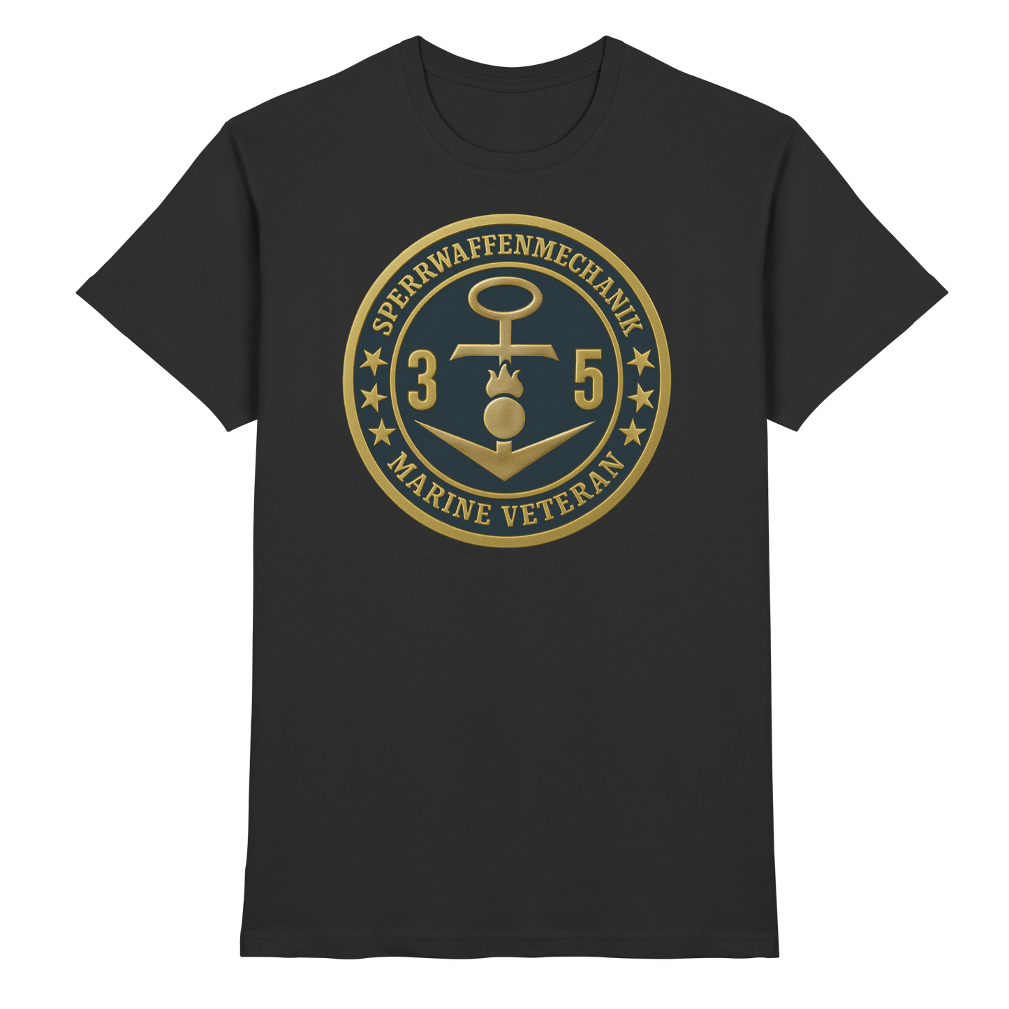 Marine Veteran 35er SPERRWAFFENMECHANIK - Metalleffekt  - Premium Shirt