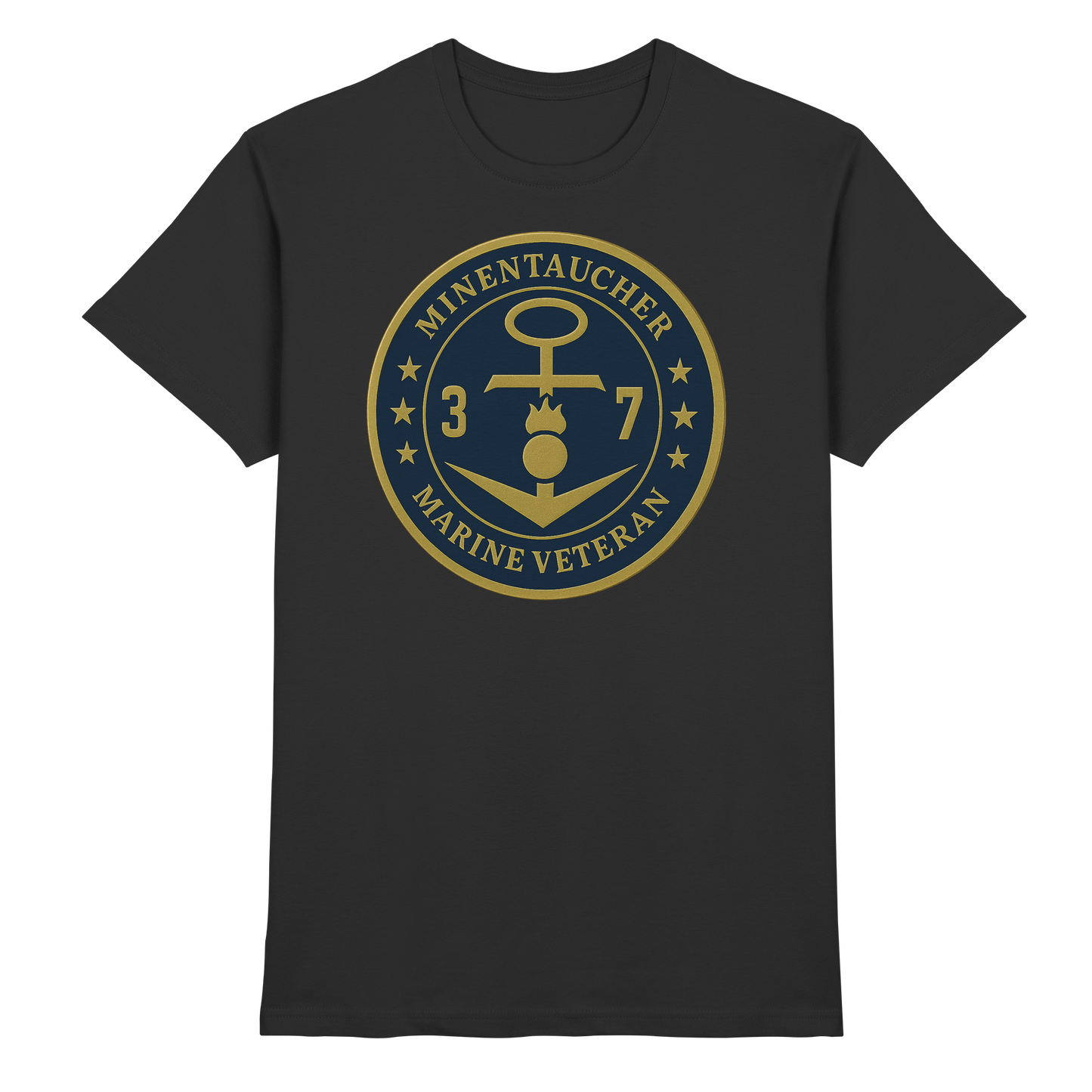Marine Veteran 37er MINENTAUCHER - Metalleffekt - Premium Shirt