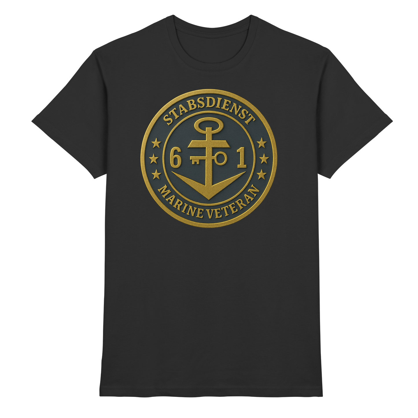 Marine Veteran 61er STABSDIENST - Metalleffekt - Premium Shirt