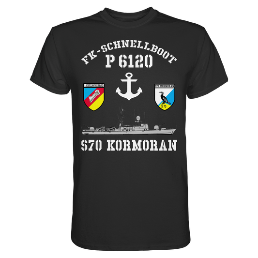 FK-Schnellboot S70 KORMORAN - Rückseite: Männer aus Stahl... - Premium Shirt