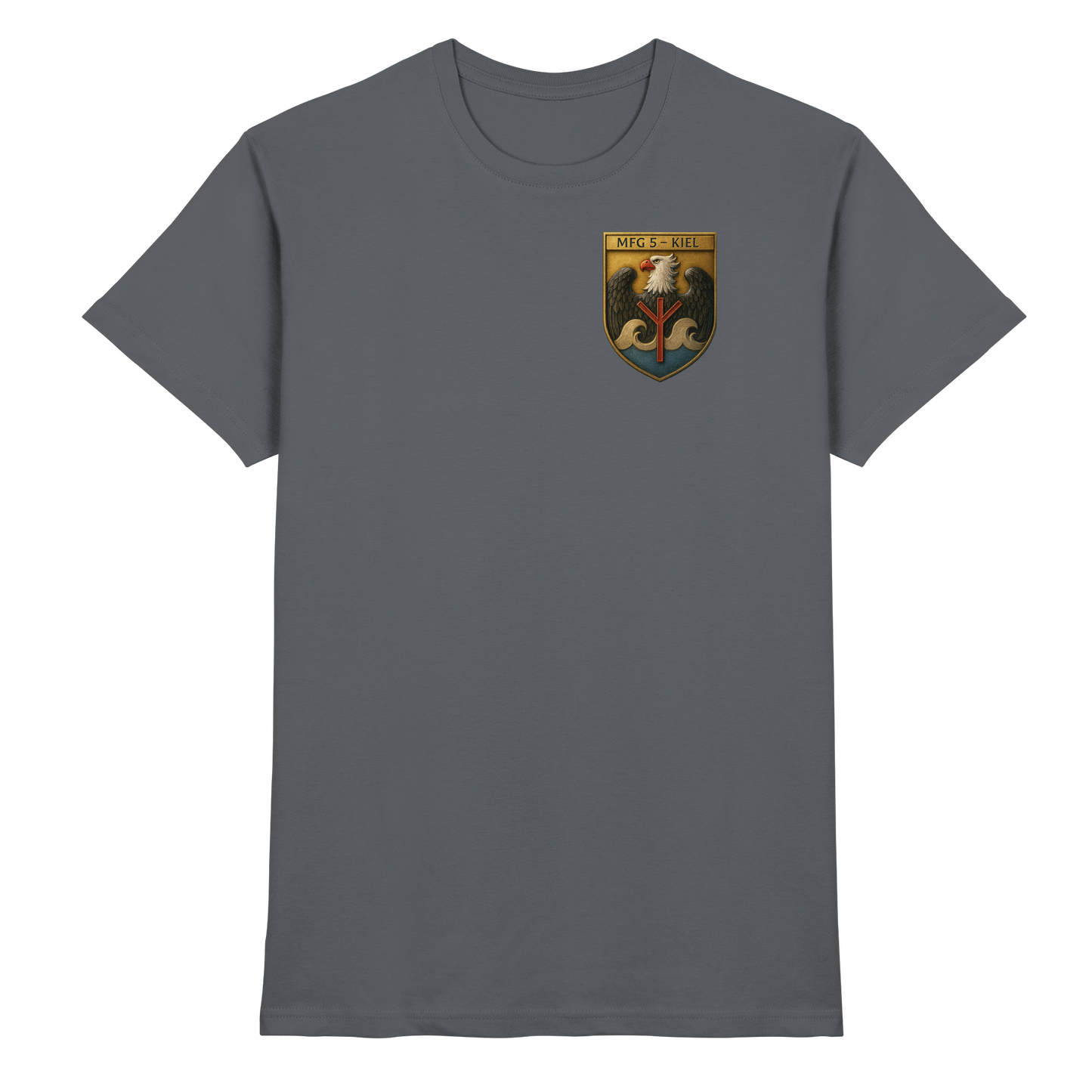 Wappen MFG5 - KIEL - Metalleffekt - Premium Shirt