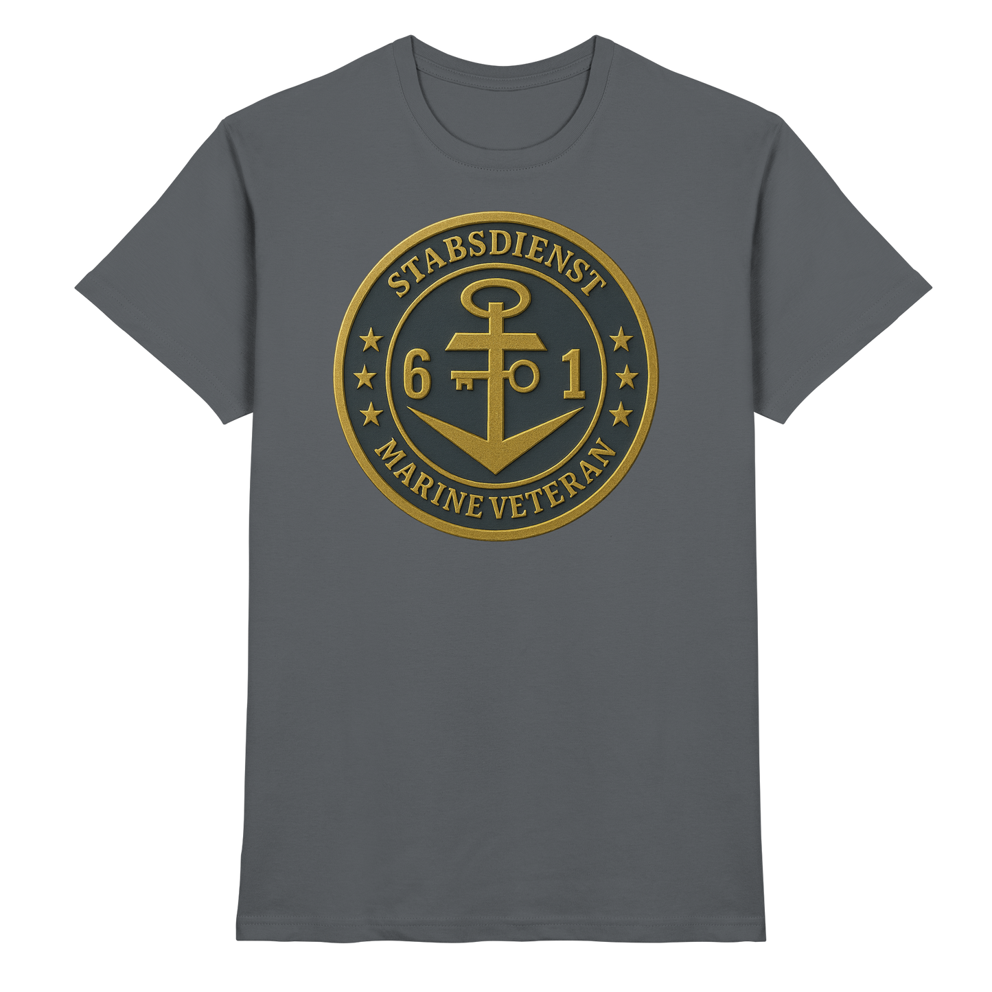 Marine Veteran 61er STABSDIENST - Metalleffekt - Premium Shirt