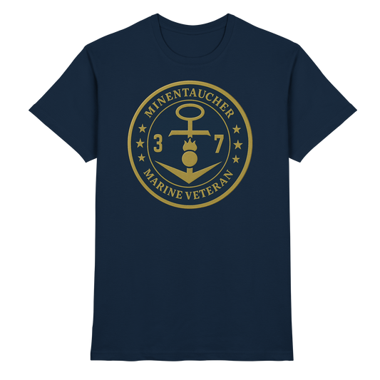 Marine Veteran 37er MINENTAUCHER - Metalleffekt - Premium Shirt