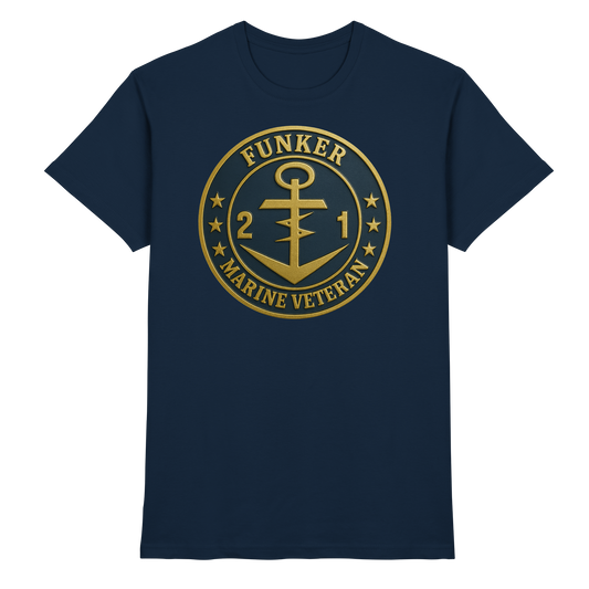 Marine Veteran 21er FUNKER - Metalleffekt - Premium Shirt