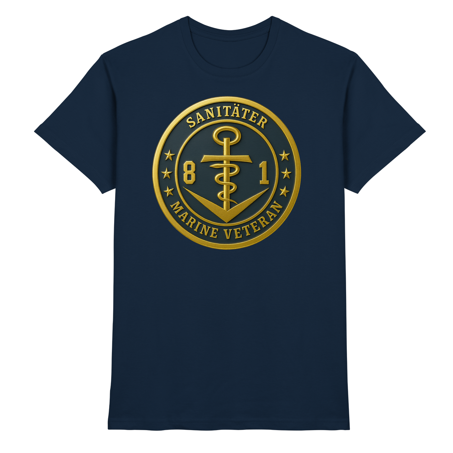 Marine Veteran 81er SANITÄTER - Metalleffekt - Premium Shirt