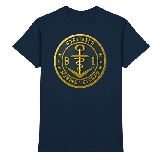 Marine Veteran 81er SANITÄTER - Metalleffekt - Premium Shirt