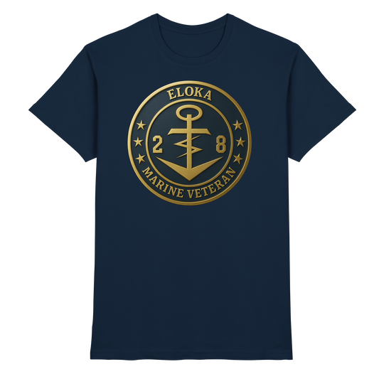 Marine Veteran 28er ELOKA - Metalleffekt - Premium Shirt