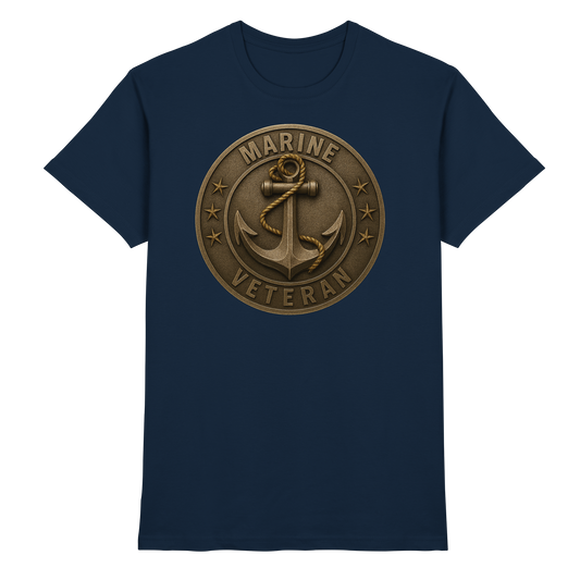 Marine Veteran - Metalleffekt - Premium Shirt