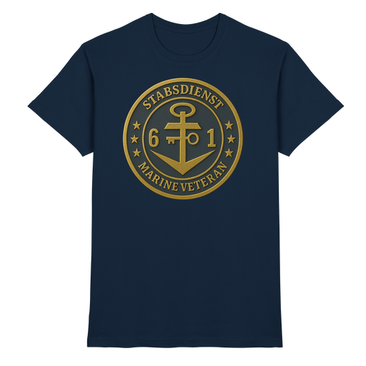 Marine Veteran 61er STABSDIENST - Metalleffekt - Premium Shirt