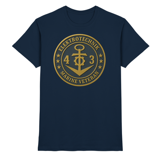 Marine Veteran 43er ELEKTROTECHNIK - Metalleffekt - Premium Shirt
