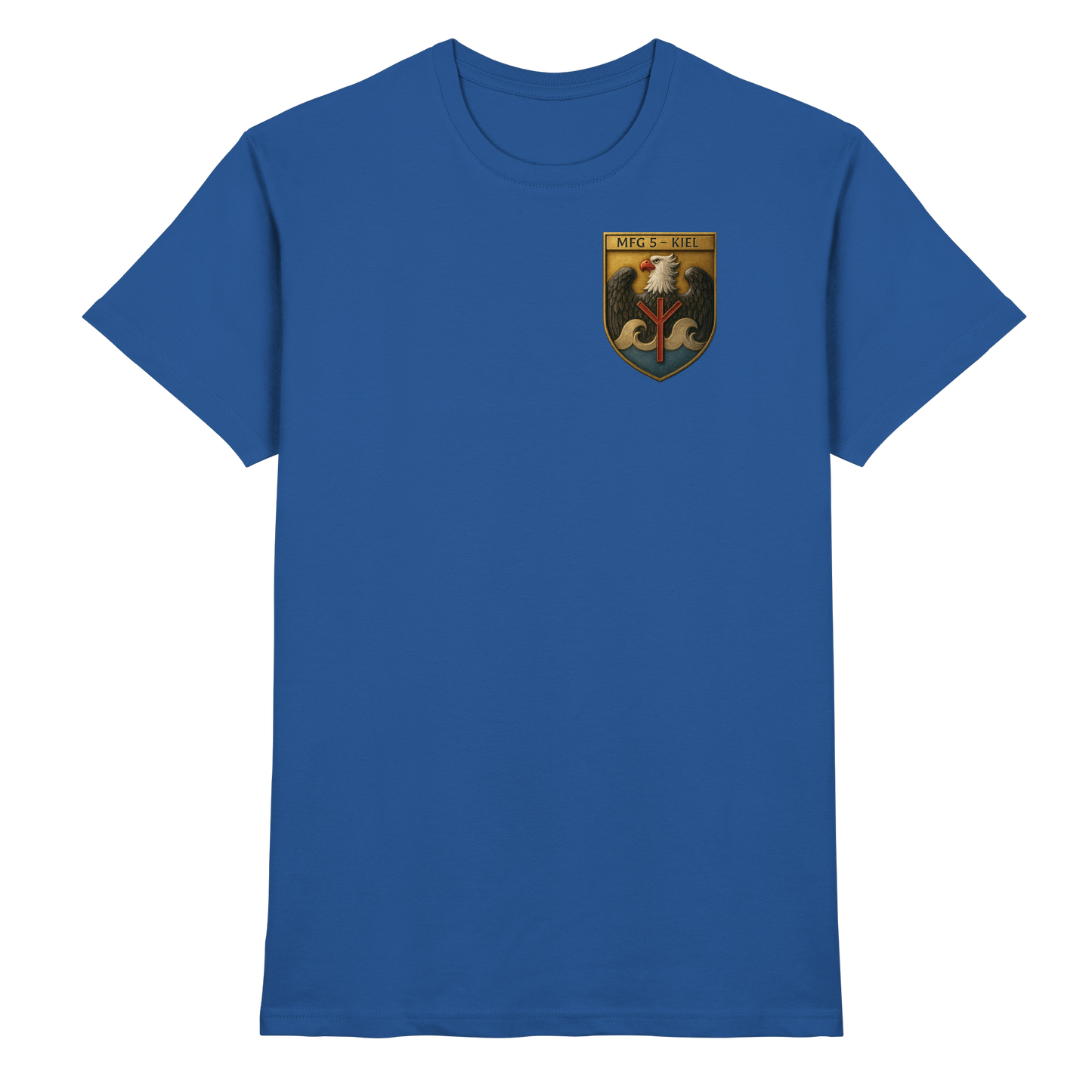 Wappen MFG5 - KIEL - Metalleffekt - Premium Shirt