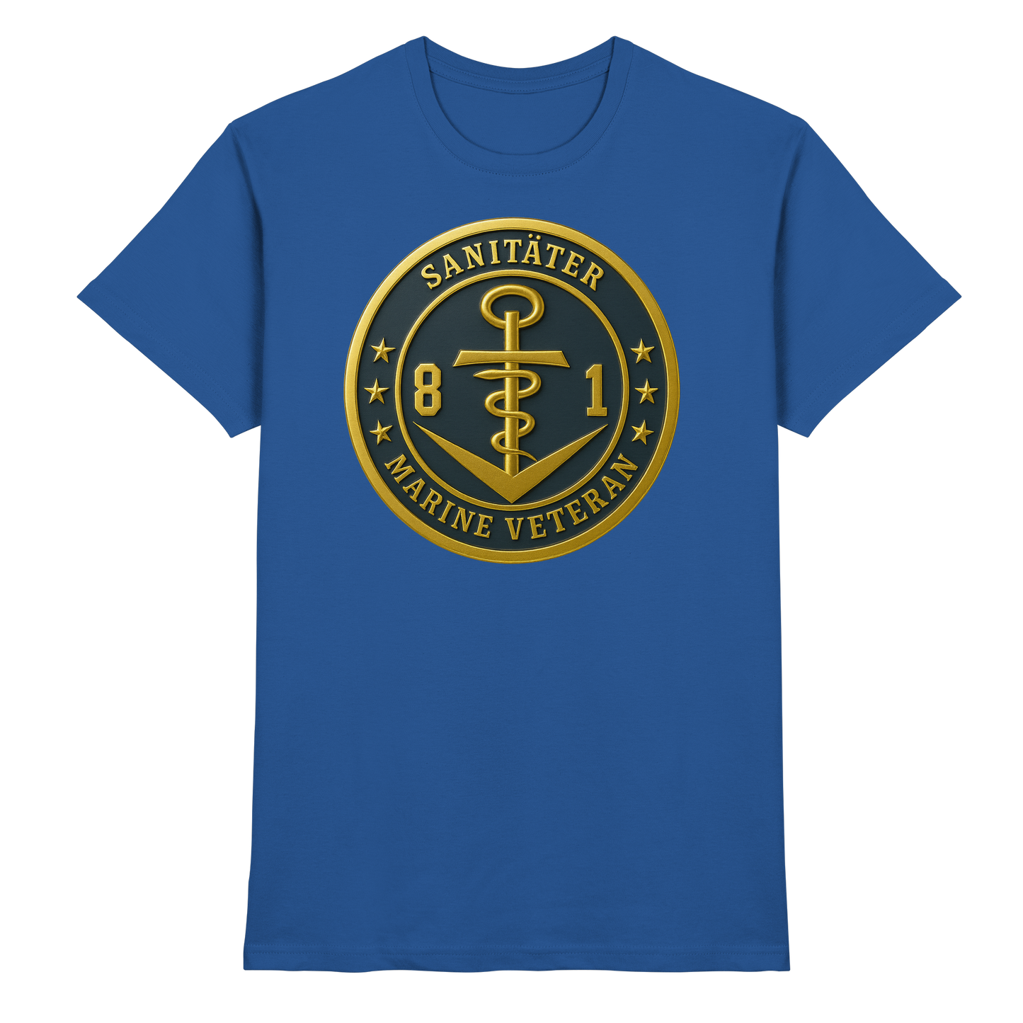 Marine Veteran 81er SANITÄTER - Metalleffekt - Premium Shirt