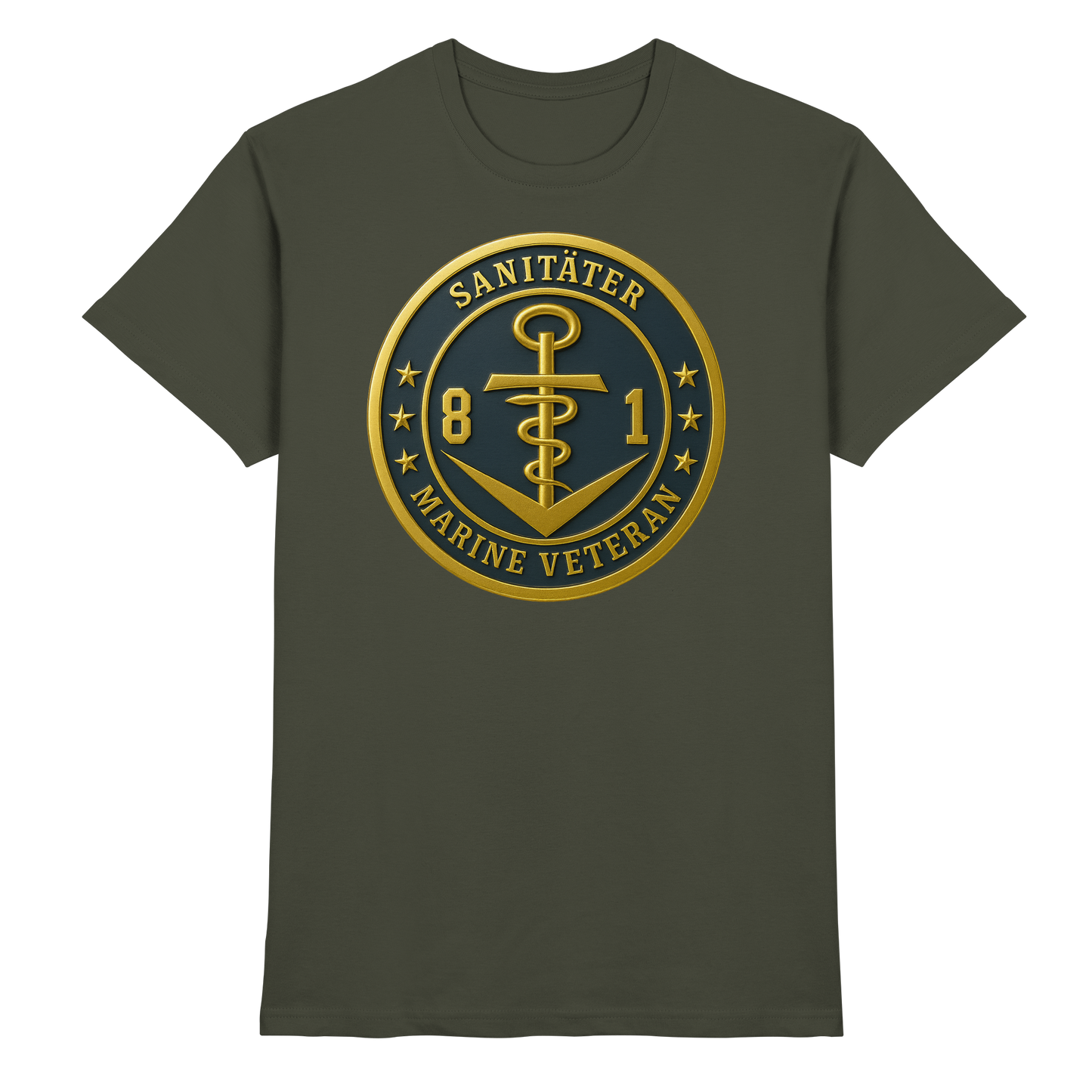 Marine Veteran 81er SANITÄTER - Metalleffekt - Premium Shirt