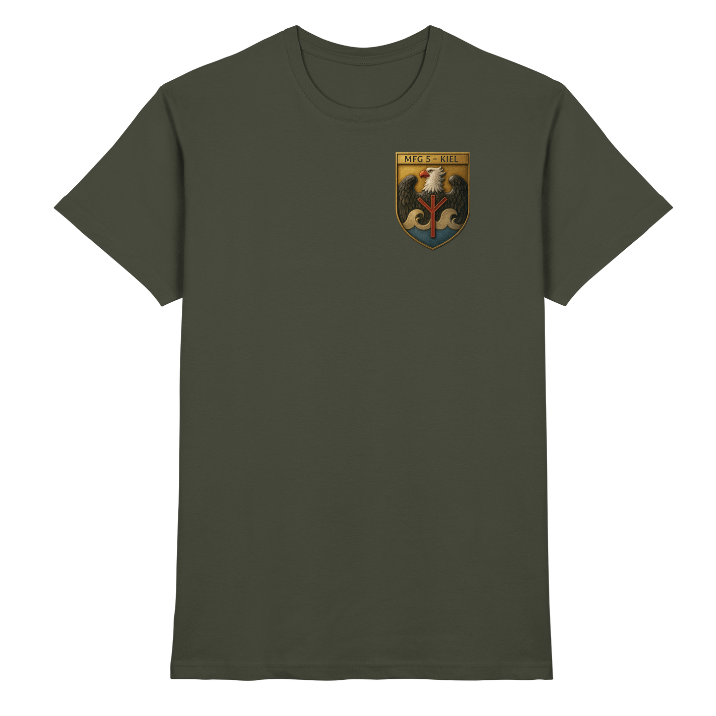 Wappen MFG5 - KIEL - Metalleffekt - Premium Shirt