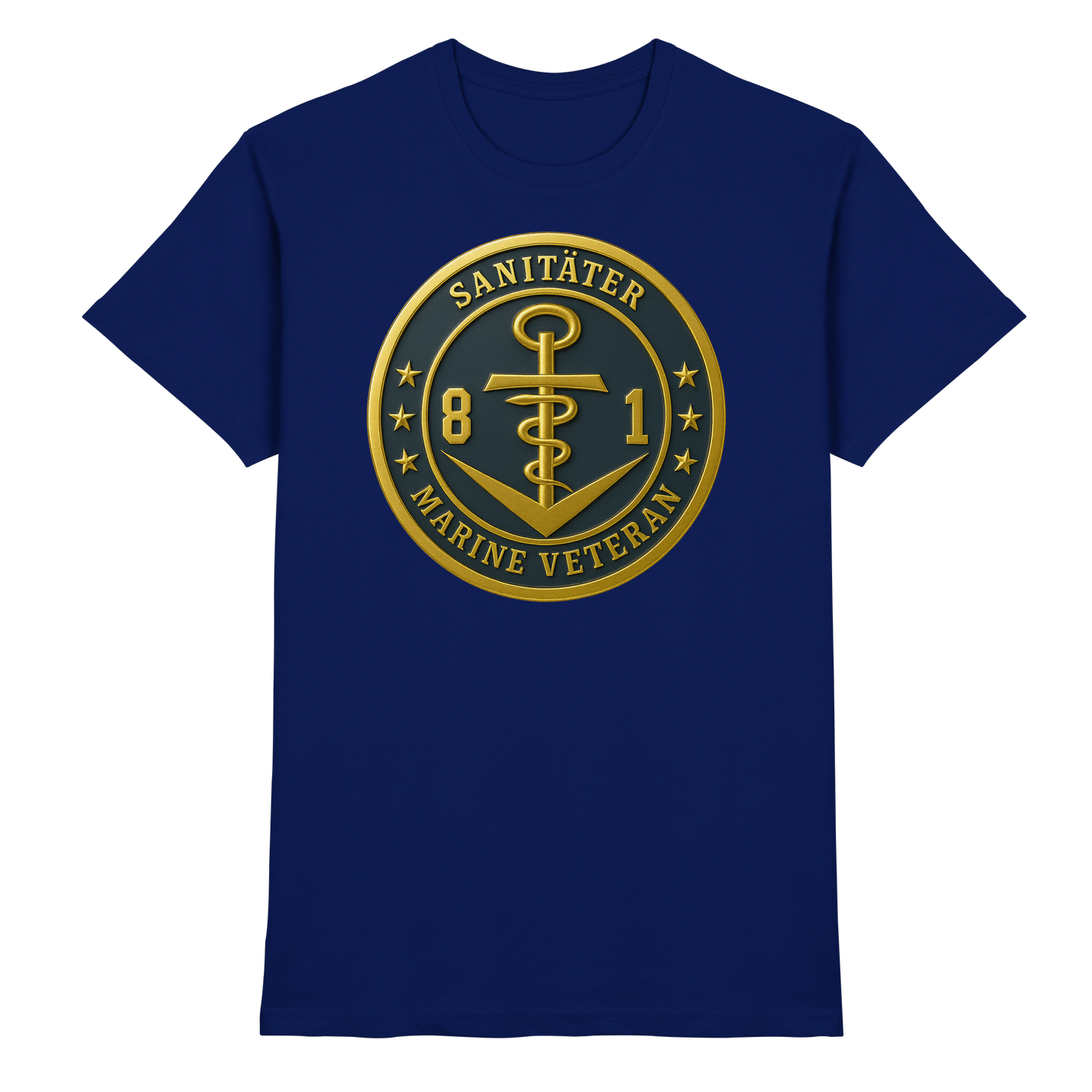 Marine Veteran 81er SANITÄTER - Metalleffekt - Premium Shirt