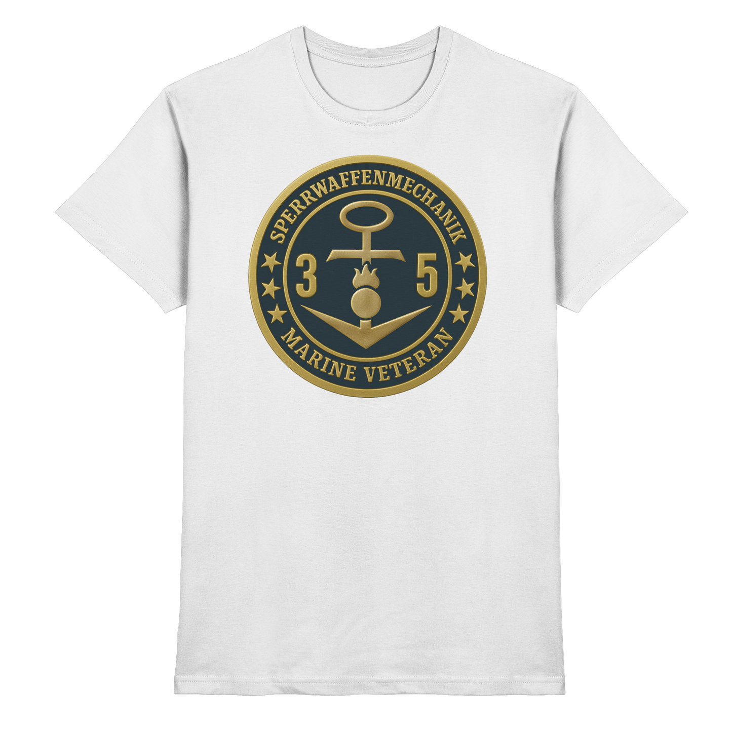 Marine Veteran 35er SPERRWAFFENMECHANIK - Metalleffekt  - Premium Shirt