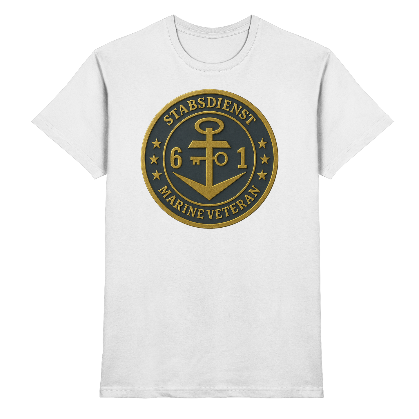 Marine Veteran 61er STABSDIENST - Metalleffekt - Premium Shirt