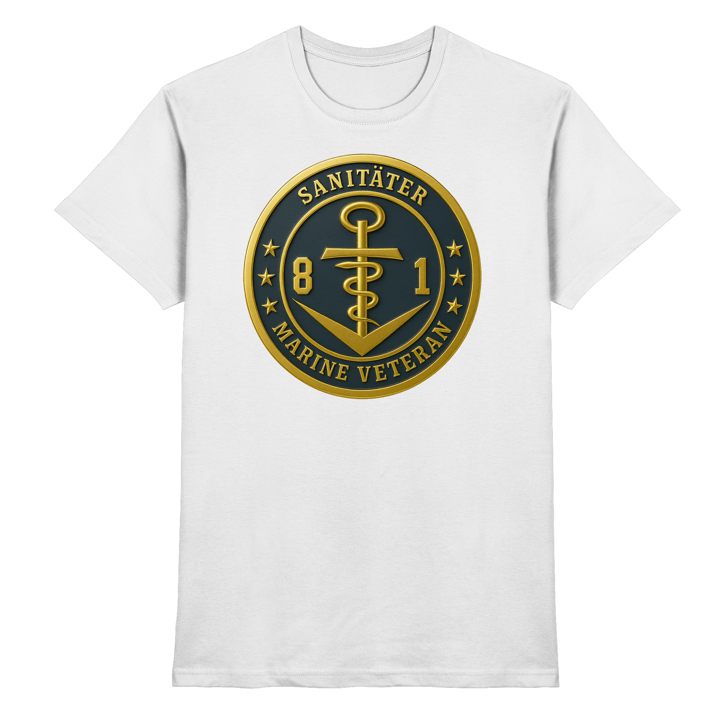 Marine Veteran 81er SANITÄTER - Metalleffekt - Premium Shirt
