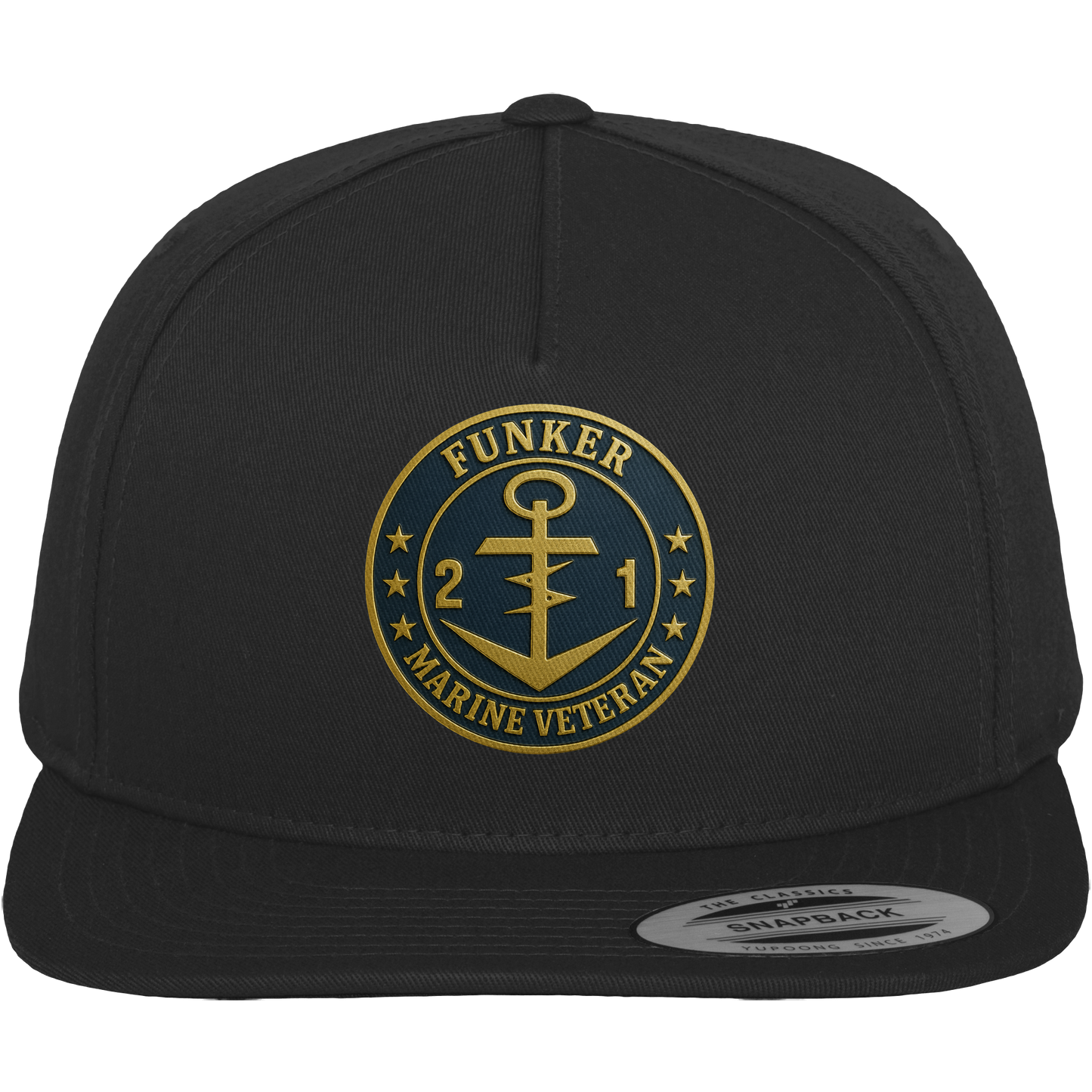 Marine Veteran 21er FUNKER - Metalleffekt - Premium Snapback