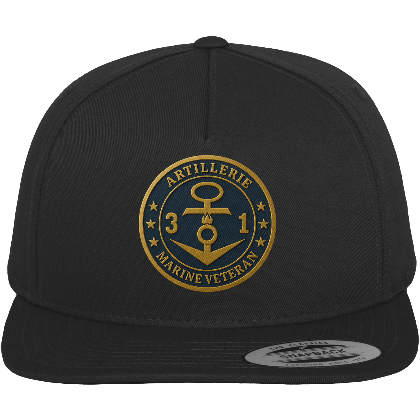 Marine Veteran 31er ARTILLERIE - Metalleffekt - Premium Snapback