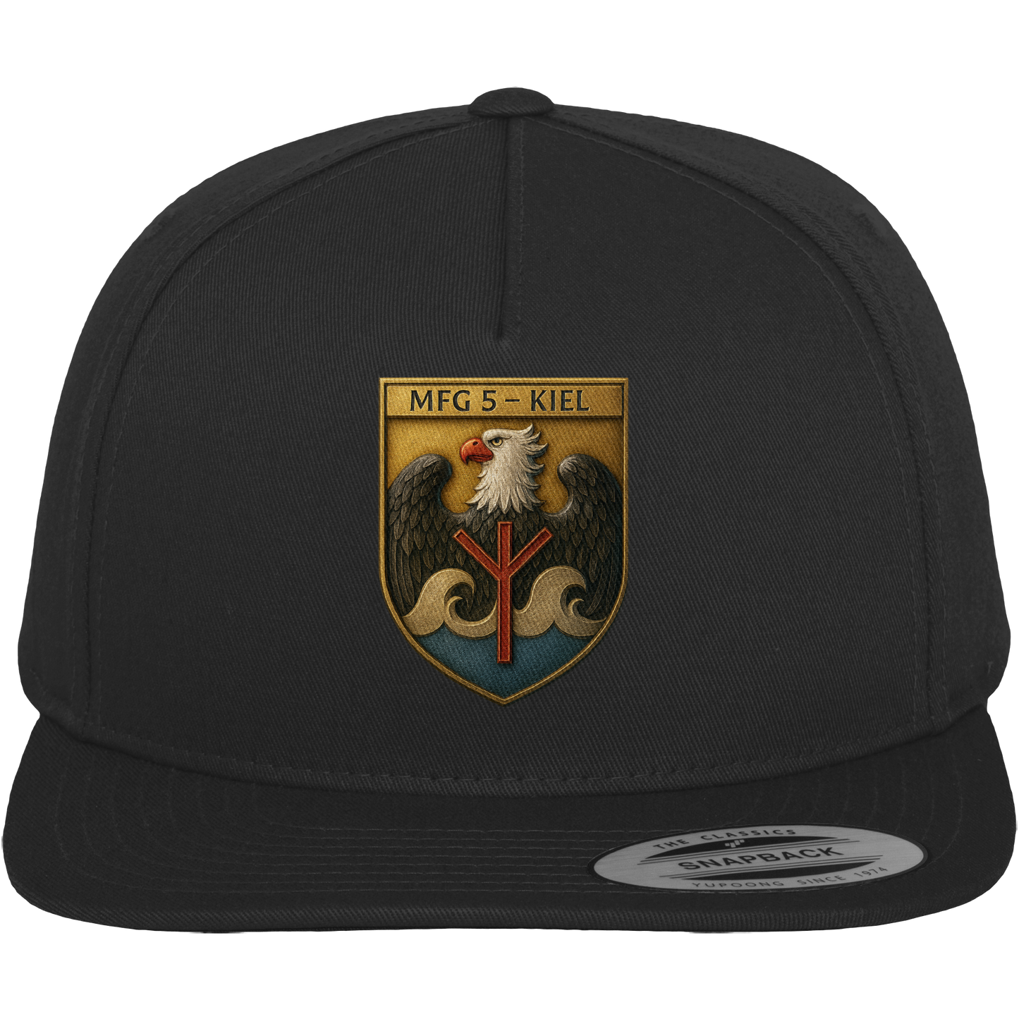 Wappen MFG5 - KIEL - Metalleffekt - Premium Snapback