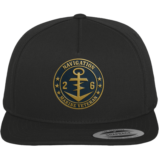 Marine Veteran 26er NAVIGATION - Metalleffekt  - Premium Snapback
