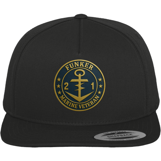 Marine Veteran 21er FUNKER - Metalleffekt - Premium Snapback