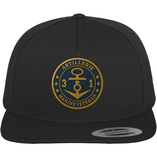 Marine Veteran 31er ARTILLERIE - Metalleffekt - Premium Snapback