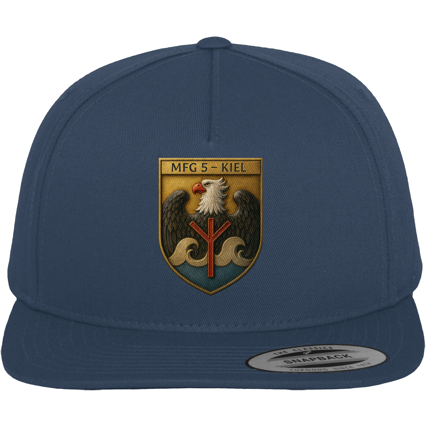 Wappen MFG5 - KIEL - Metalleffekt - Premium Snapback