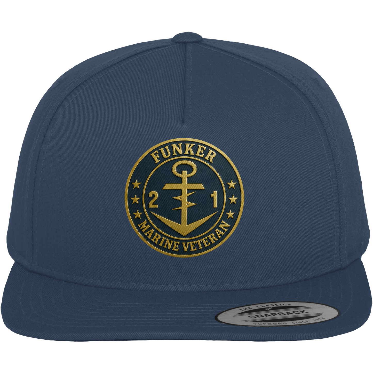 Marine Veteran 21er FUNKER - Metalleffekt - Premium Snapback
