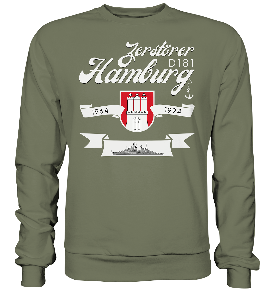Zerstörer D181 HAMBURG 1964-1994 - Premium Sweatshirt