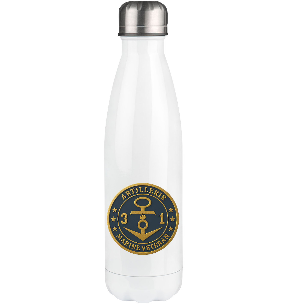 Marine Veteran 31er ARTILLERIE - Metalleffekt - Thermoflasche 500ml