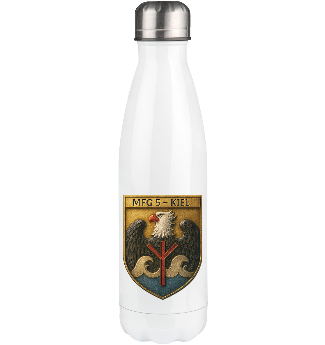 Wappen MFG5 - KIEL - Metalleffekt - Thermoflasche 500ml