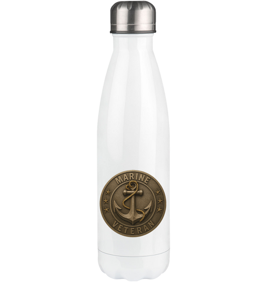 Marine Veteran  - Metalleffekt - Thermoflasche 500ml