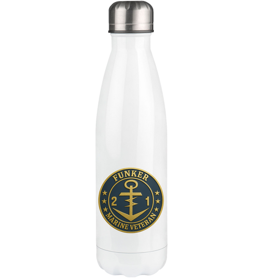 Marine Veteran 21er FUNKER - Metalleffekt - Thermoflasche 500ml