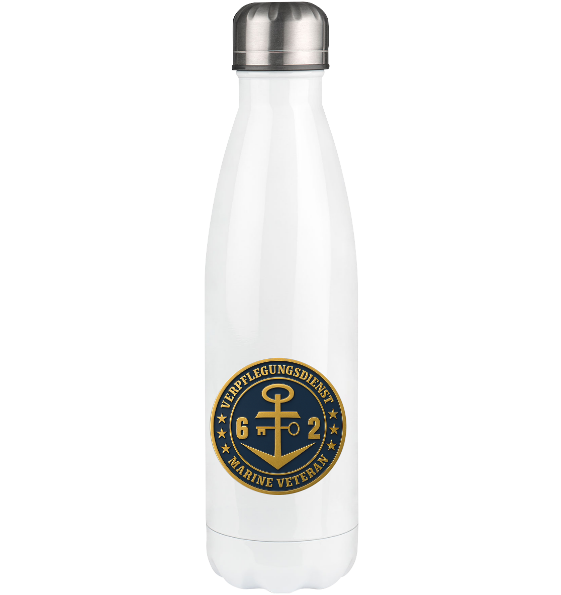 Marine Veteran 62er VERPFLEGUNGSDIENST - Metalleffekt  - Thermoflasche 500ml