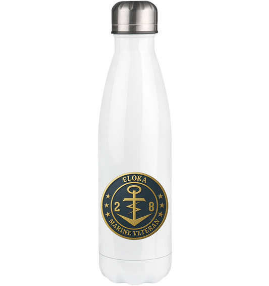Marine Veteran 28er ELOKA - Metalleffekt - Thermoflasche 500ml