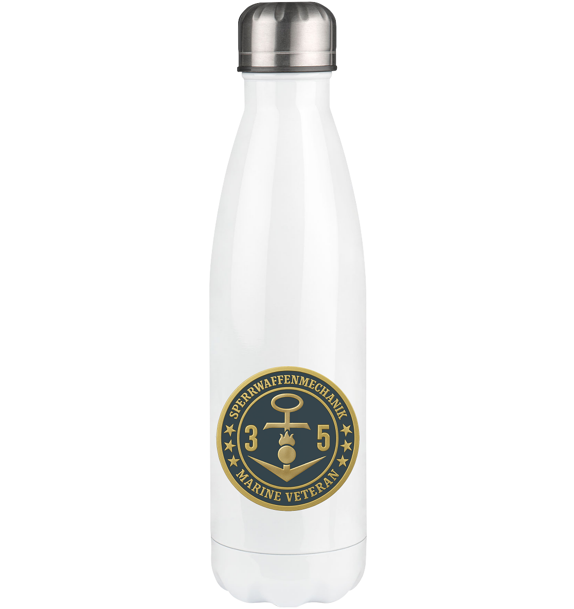 Marine Veteran 35er SPERRWAFFENMECHANIK - Metalleffekt  - Thermoflasche 500ml