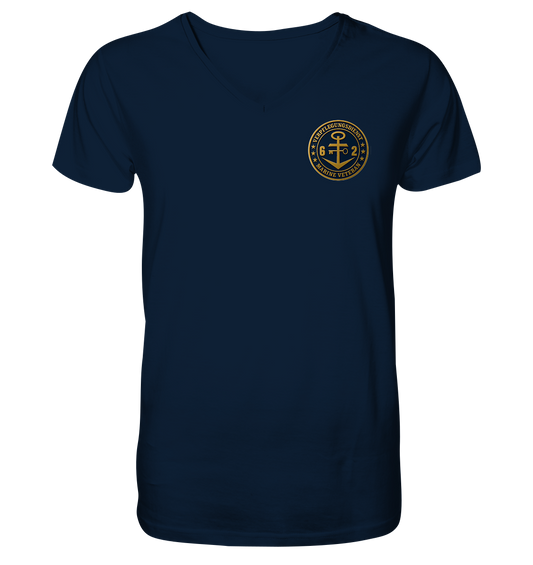 Marine Veteran 62er VERPFLEGUNGSDIENST - Metalleffekt  - V-Neck Shirt