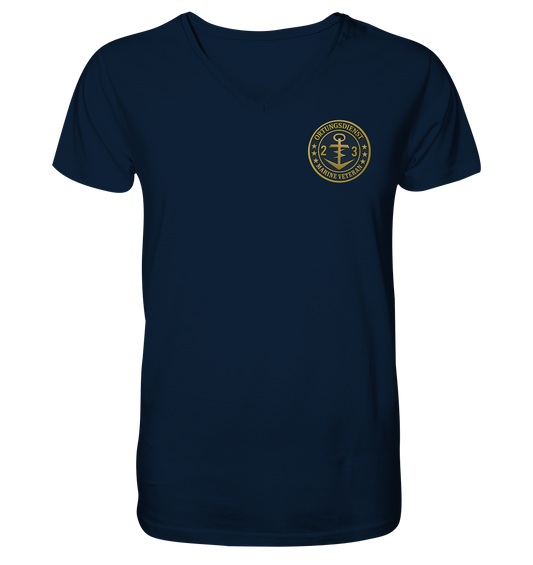 Marine Veteran 23er ORTUNG - Metalleffekt  - V-Neck Shirt