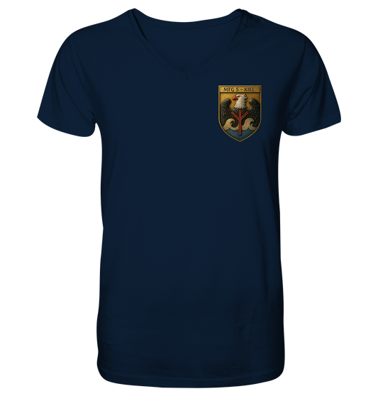 Wappen MFG5 - KIEL - Metalleffekt - V-Neck Shirt