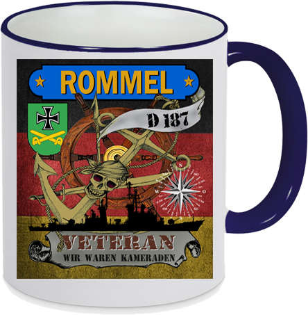 Kaffeebecher Zerstörer D187 ROMMEL Pirat