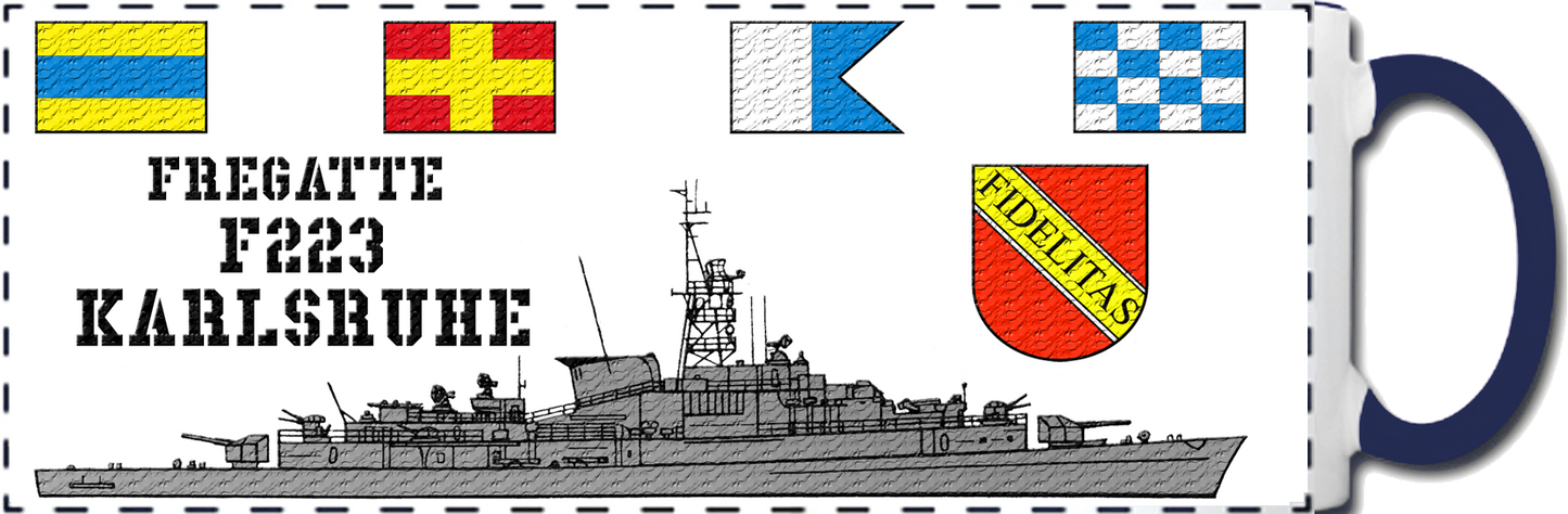 Kaffeebecher Fregatte F 223 KARLSRUHE